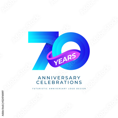 70 years anniversary celebrations logo concept