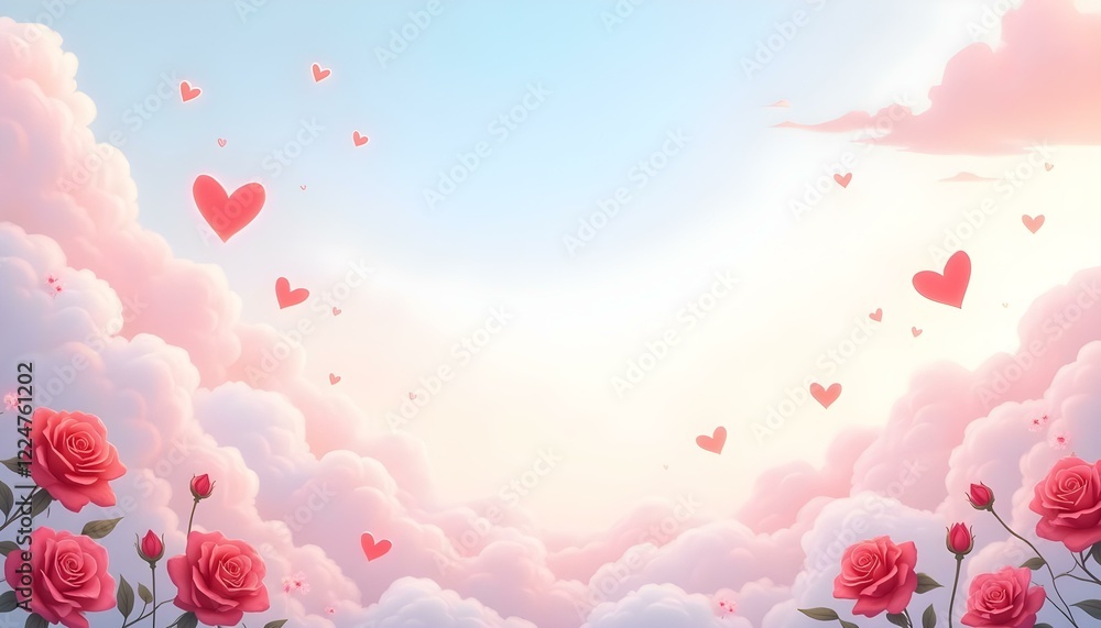 Background of love in the sky Background of love in the sky