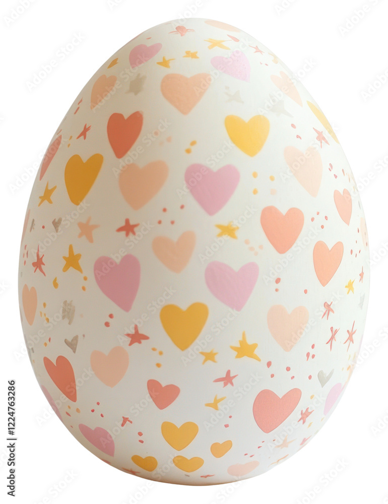 PNG Heart and Star Pattern Easter Egg egg pattern easter. PNG Heart and Star Pattern Easter Egg egg pattern easter.