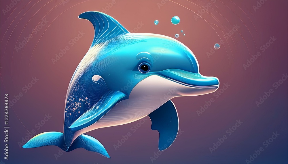 Obraz premium Niedlicher Delfin