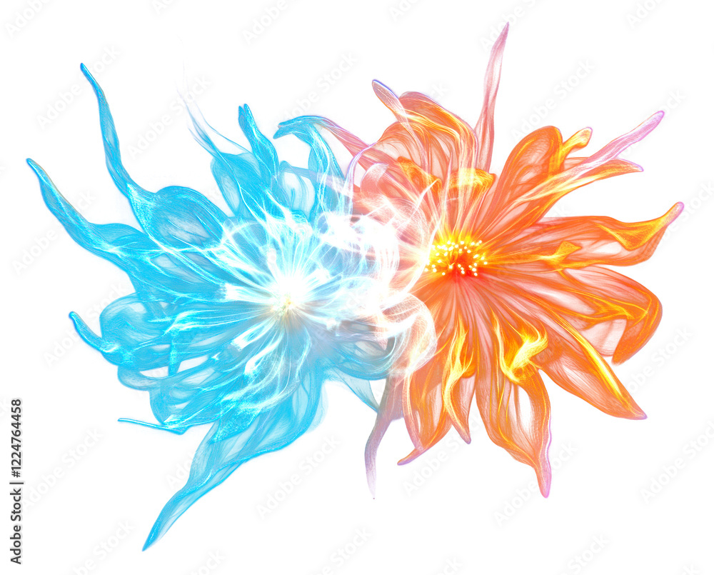 Fototapeta premium PNG Firework duo color fireworks light accessories.