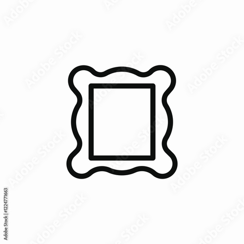 wall mirror glass icon vector sign