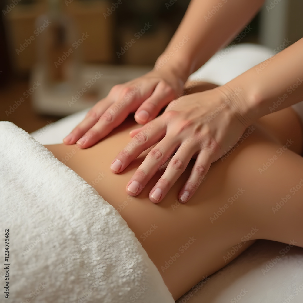 Naklejka premium spin massage process, spa salon, cosmetology, massage therapist