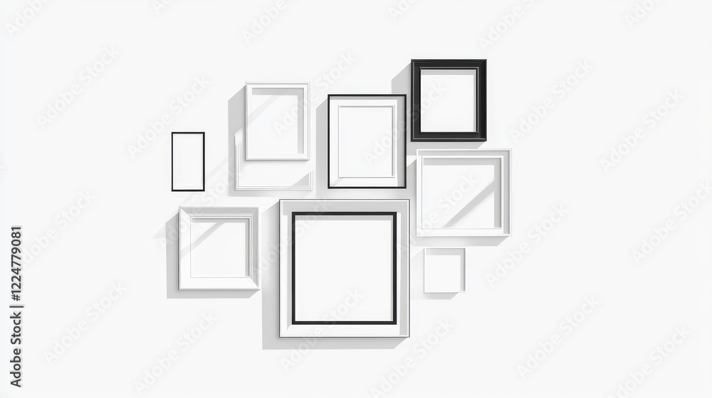 Blank white photo frame, set realistic photo card frame mockup with different shadows on PNG background. Blank white photo frame, set realistic photo card frame mockup with different shadows on PNG background.
