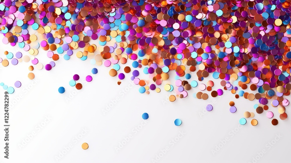 Vibrant Tones of Colorful Glitter and Sparkle on a White Background for Festive Decorations, Crafts, and Creative Projects Vibrant Tones of Colorful Glitter and Sparkle on a White Background for Festive Decorations, Crafts, and Creative Projects