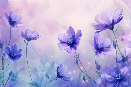 Beautiful and attractive purple flower background illustration