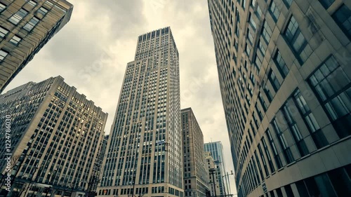 Wallpaper Mural Timelapse of towering skyscrapers in urban cityscape, modern architecture and financial district. Corporate buildings, skyline, and metropolitan growth in dynamic business hub Torontodigital.ca