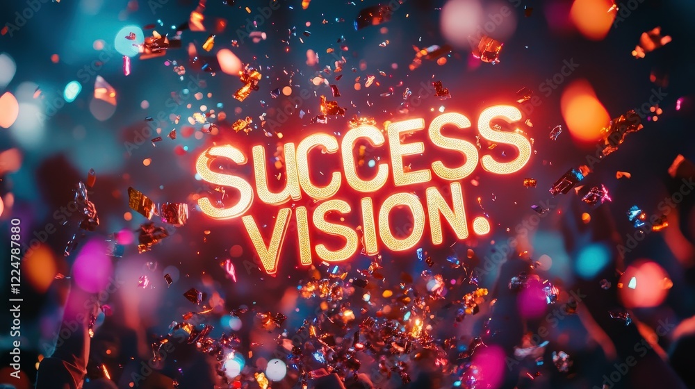 A startup team celebrating a successful launch, with confetti overlays and glowing keywords like A startup team celebrating a successful launch, with confetti overlays and glowing keywords like