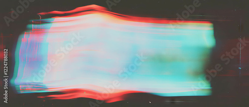 Dramatic overlay texture of an analog TV screen with magnetic distortion and wavy lines