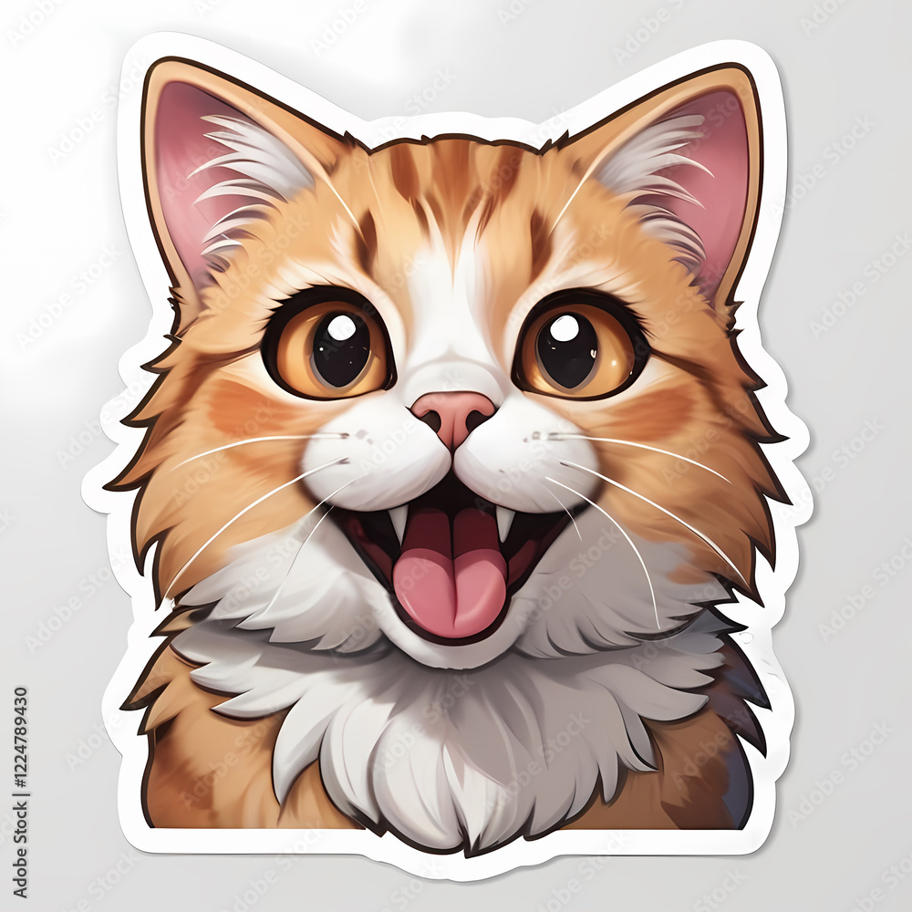 Obraz premium Playful Kitten Illustration