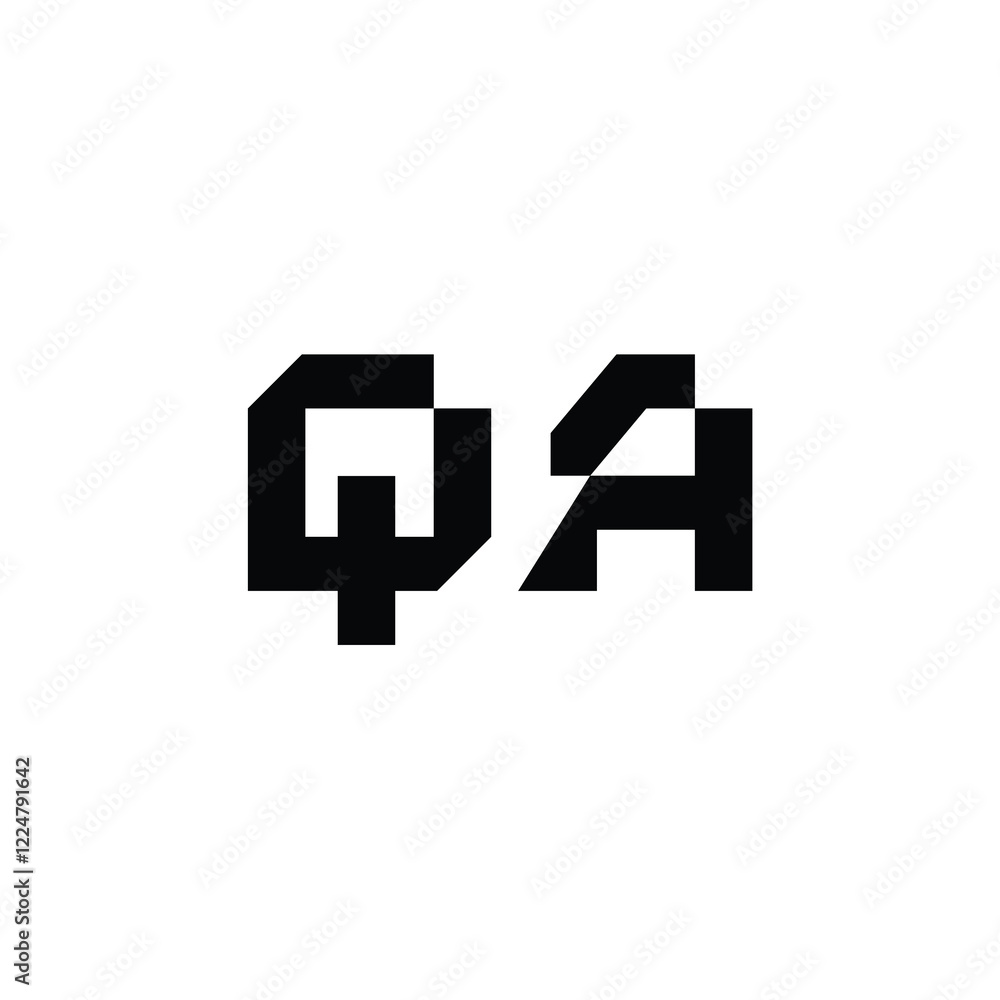 QA monogram logo design letter text name symbol monochrome logotype alphabet character simple logo QA monogram logo design letter text name symbol monochrome logotype alphabet character simple logo