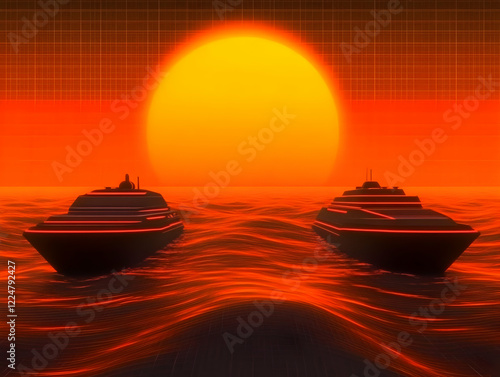 Two Futuristic Yachts Sail ...