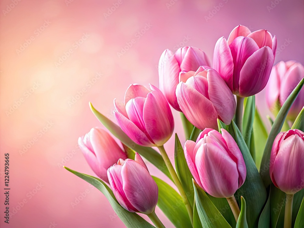 Delicate pink tulips bloom, a vibrant spring floral wallpaper, perfect for a beautiful background. Delicate pink tulips bloom, a vibrant spring floral wallpaper, perfect for a beautiful background.