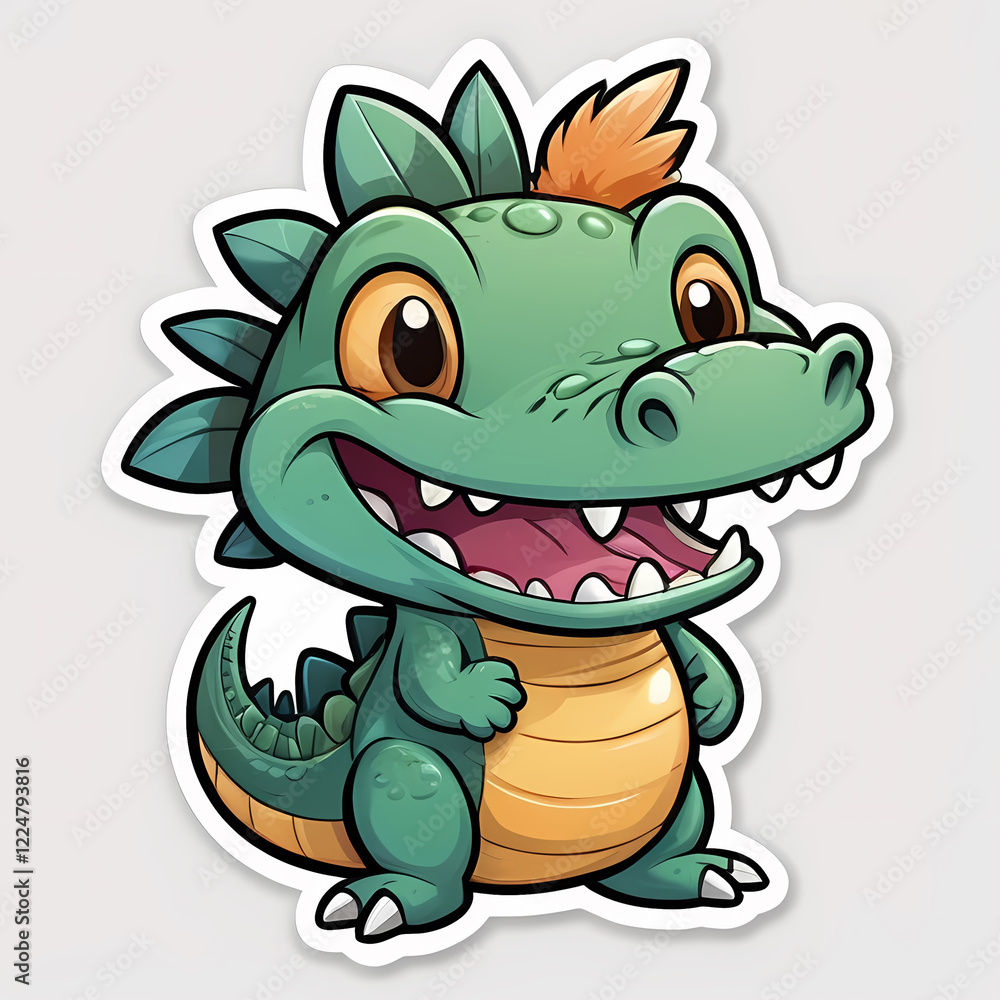 Obraz premium Cheerful Crocodile Illustration