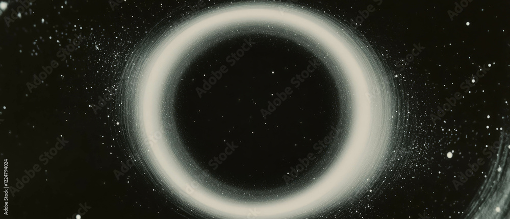 Obraz premium Concentric circular dust patterns create intriguing textures on a dark background