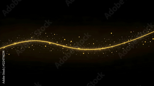 Golden glitter wave flows g...