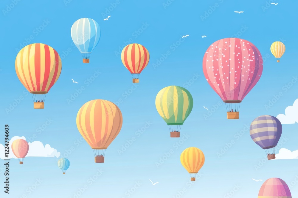 Obraz premium Whimsical Hot Air Balloon Festival