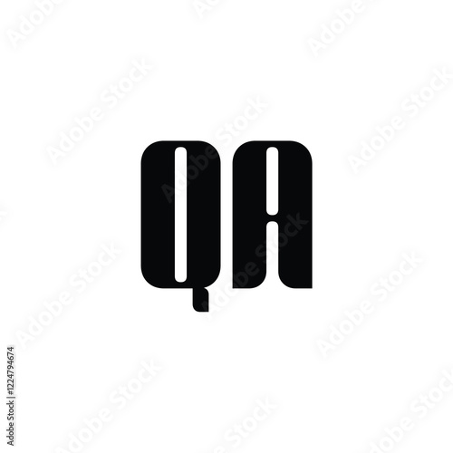 QA monogram logo design letter text name symbol monochrome logotype alphabet character simple logo