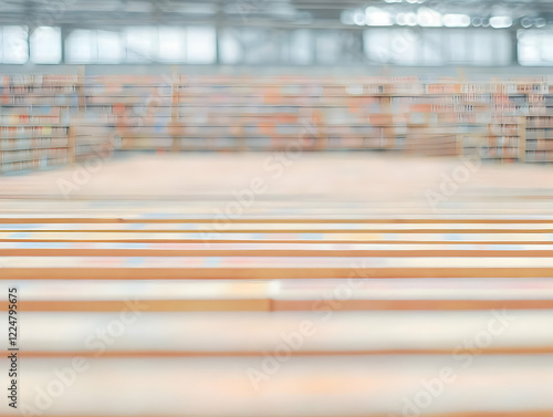 Blurred Bookshelves in a Li...