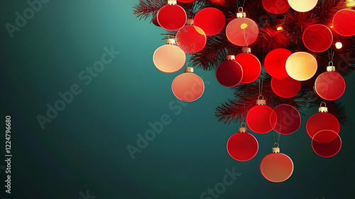 Red and Gold Ornaments Deco...