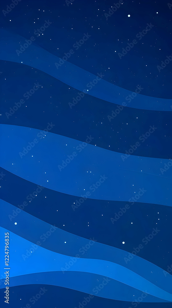 Fototapeta premium Abstract Blue Wavy Background Creates a Serene and Calming Atmosphere with Subtle Lighting