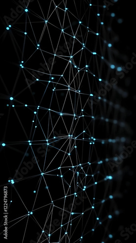Abstract Glowing Network Co...