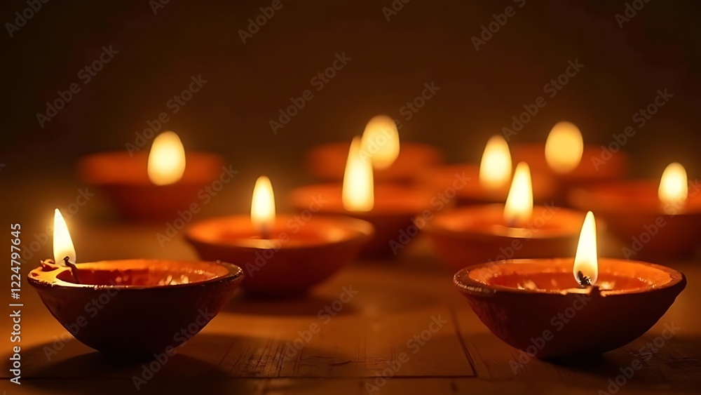 festive diwali diyas golden lights festive diwali diyas golden lights