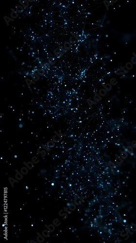 Abstract Blue Particles and...