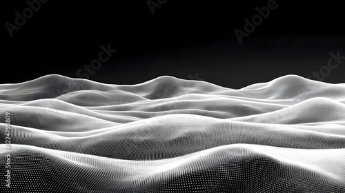 Abstract 3D wireframe lands...