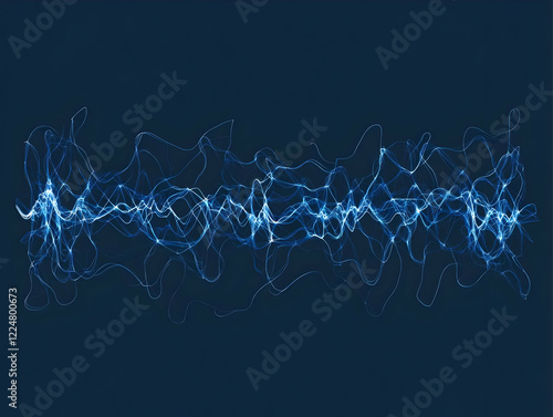 Abstract Blue Light Streaks...