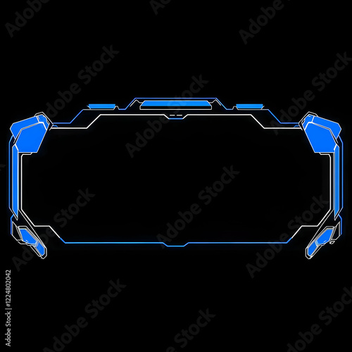 Futuristic Blue and White H...