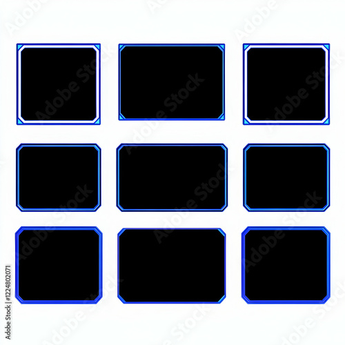 Nine Empty Rectangular Fram...