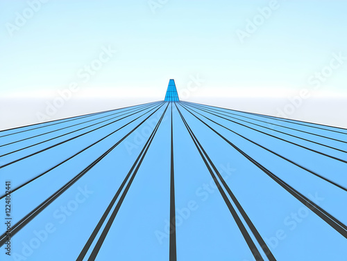 3D Illustration of Blue and...