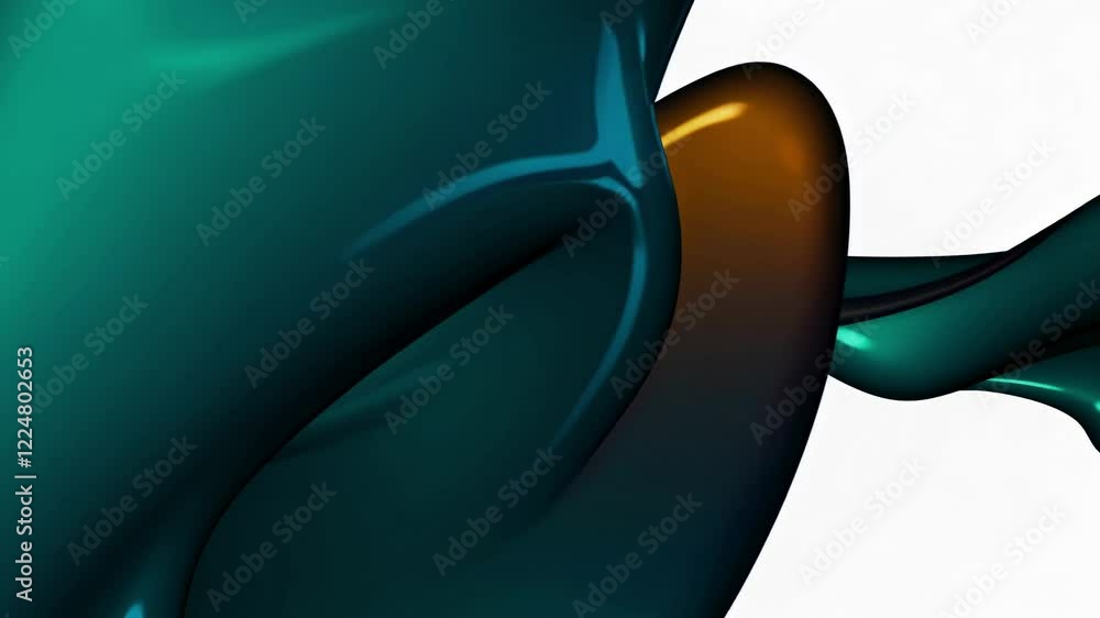 Smooth, glossy, and dynamic waves and shapes gracefully evolve and transform against a clean white backdrop, showcasing a captivating interplay of light, color, and motion Smooth, glossy, and dynamic waves and shapes gracefully evolve and transform against a clean white backdrop, showcasing a captivating interplay of light, color, and motion