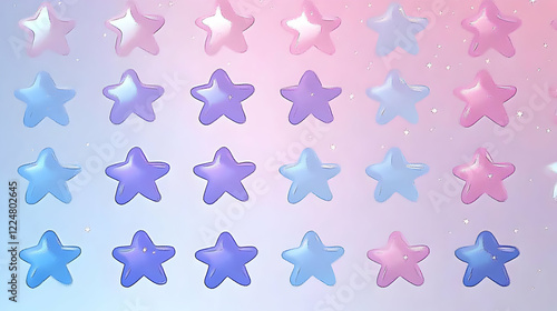 Pastel Stars Pattern Forms ...