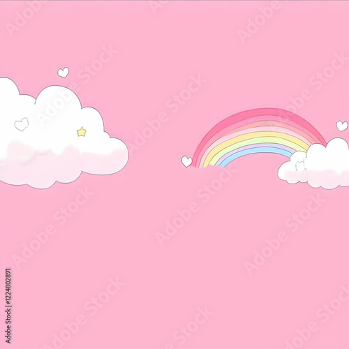Whimsical Pink Background I...