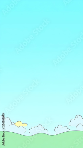 Cartoon Landscape Shows Rol...