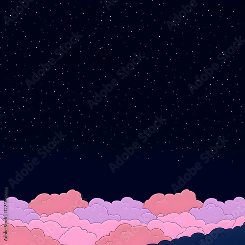 Starry Night Sky with Color...
