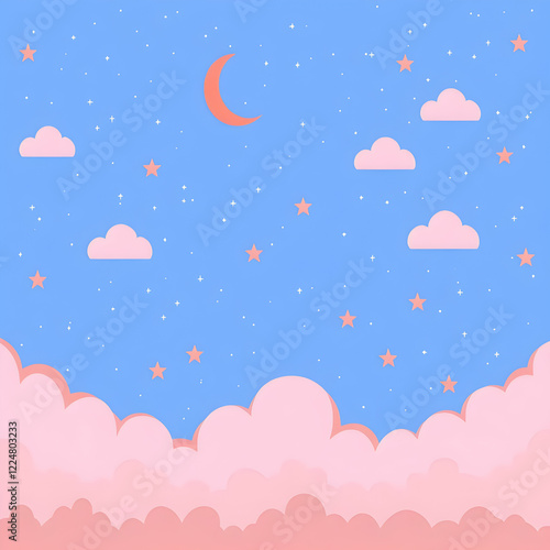 Pink Clouds Float Gently Ac...