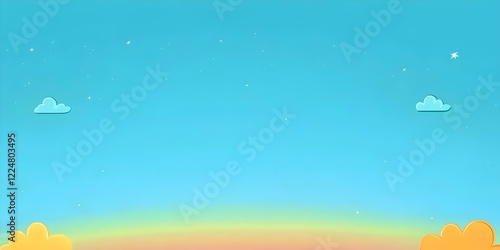 Cartoon Sky Background Disp...