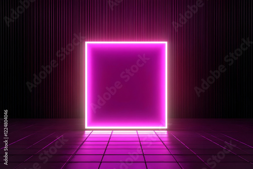 3D Render of Vibrant Pink N...