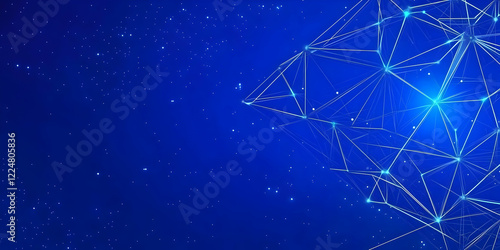 Abstract Blue Background wi...