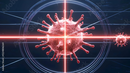3D Virus Cell Targeted by L...