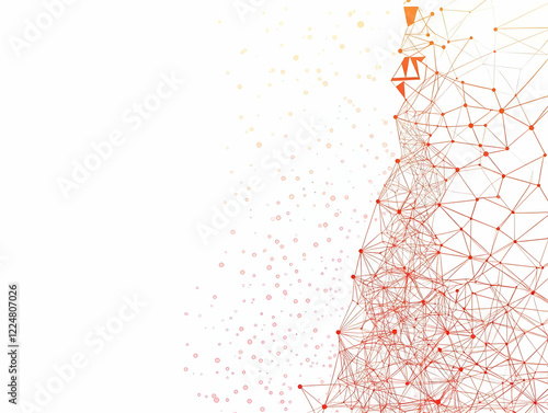 Abstract Orange Network Con...