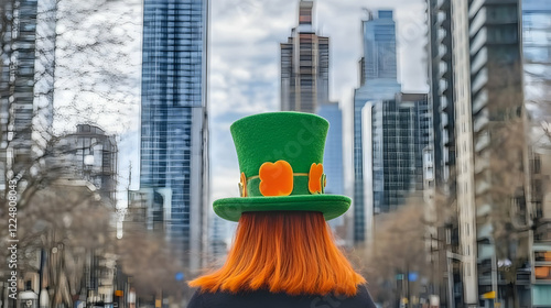 Redhead in Green Hat Observ...