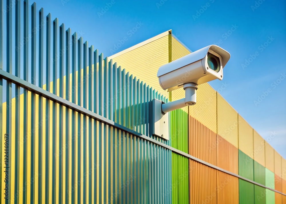 Minimalist Security: Surveillance Camera, Fence, and Secure Location, Protecting Assets and People Minimalist Security: Surveillance Camera, Fence, and Secure Location, Protecting Assets and People