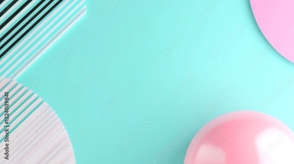 Colorful Abstract Composition with Geometric Shapes and Textures on Bright Background Colorful Abstract Composition with Geometric Shapes and Textures on Bright Background