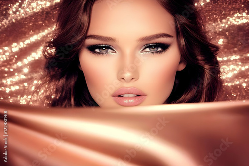 Glamorous Woman with Smoky ...