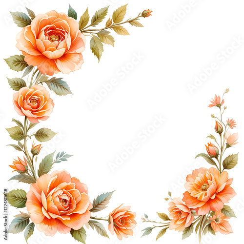 A beautiful orange flower arrangement with a white background