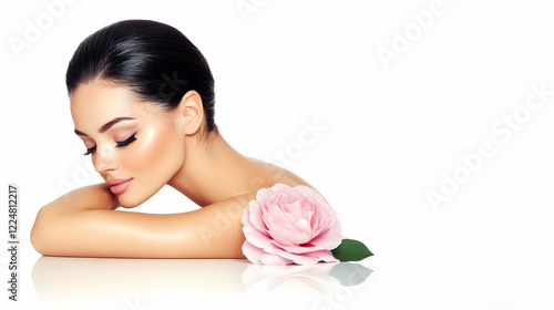Beautiful Woman Poses with ...